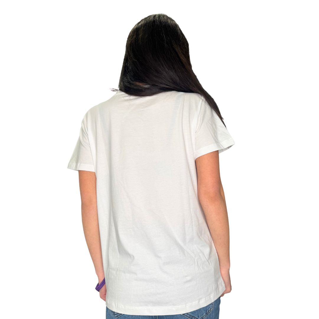 T-shirt Minnie rosa strass e lurex