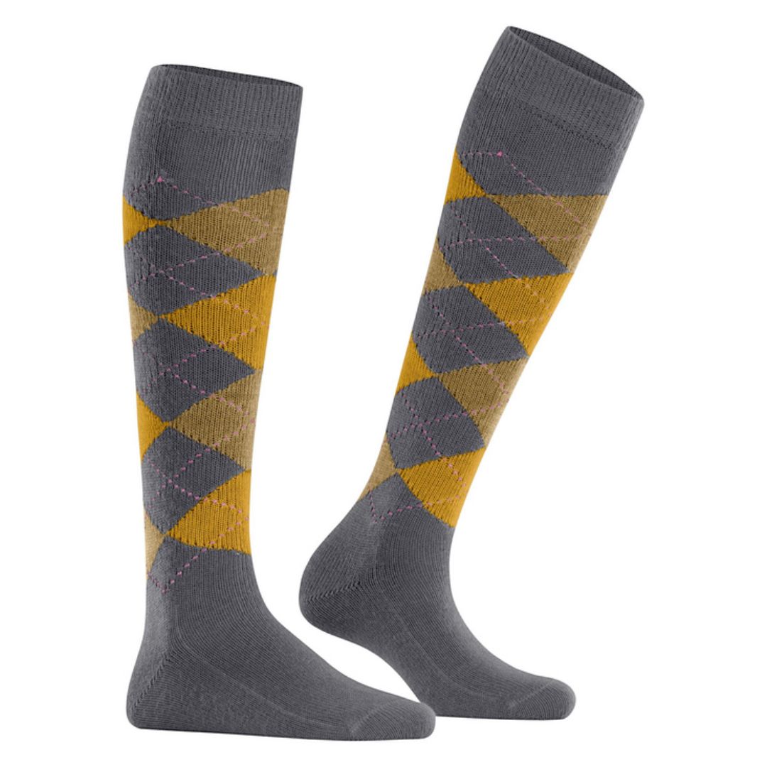 Calzini donna lunghi Burlington Whitby rombi