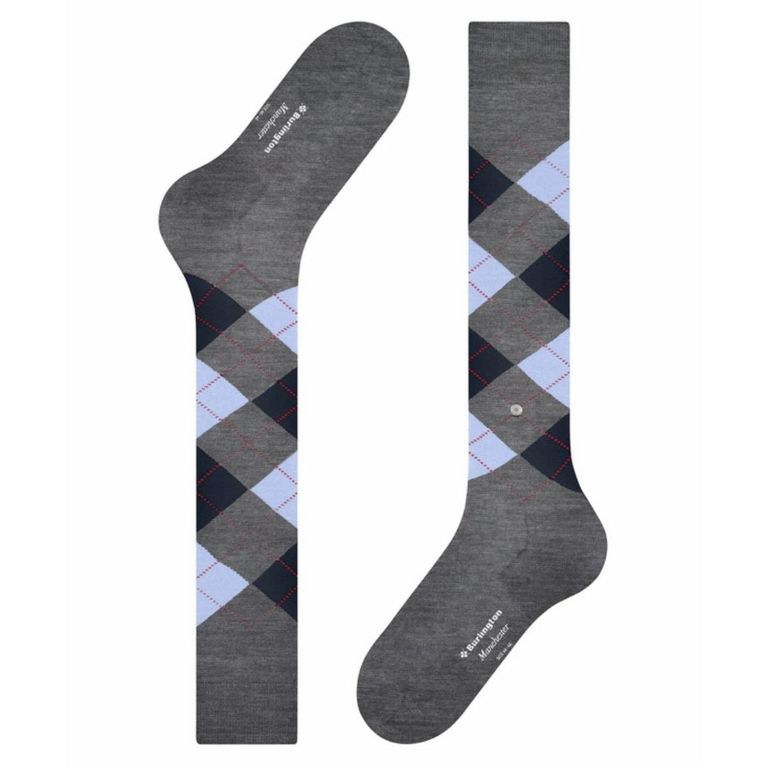 Calzini lunghi rombi Burlington Manchester