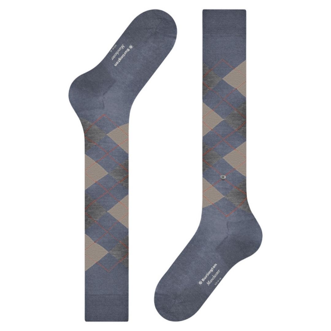 Calzini lunghi rombi Burlington Manchester