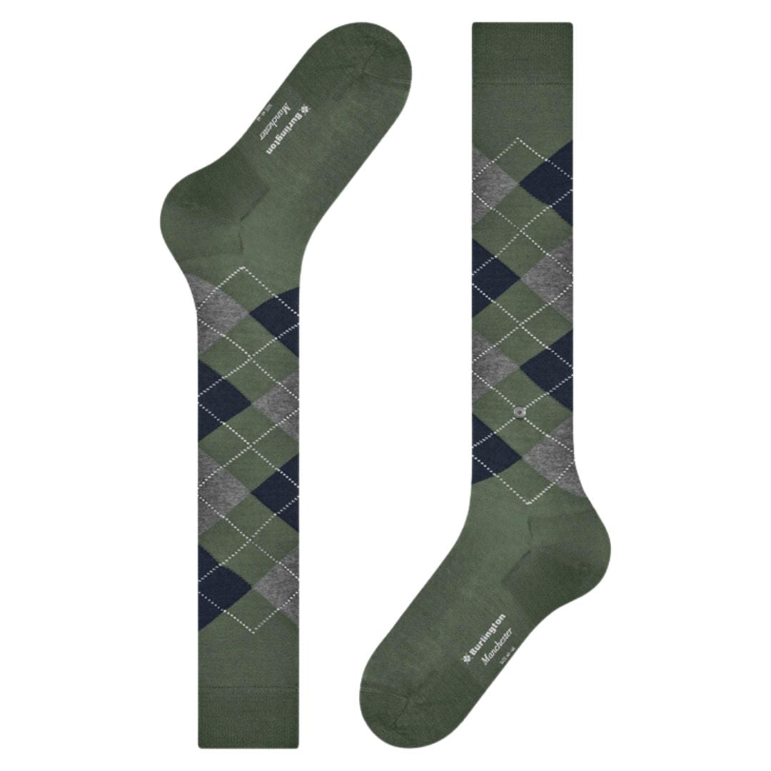 Calzini lunghi rombi Burlington Manchester