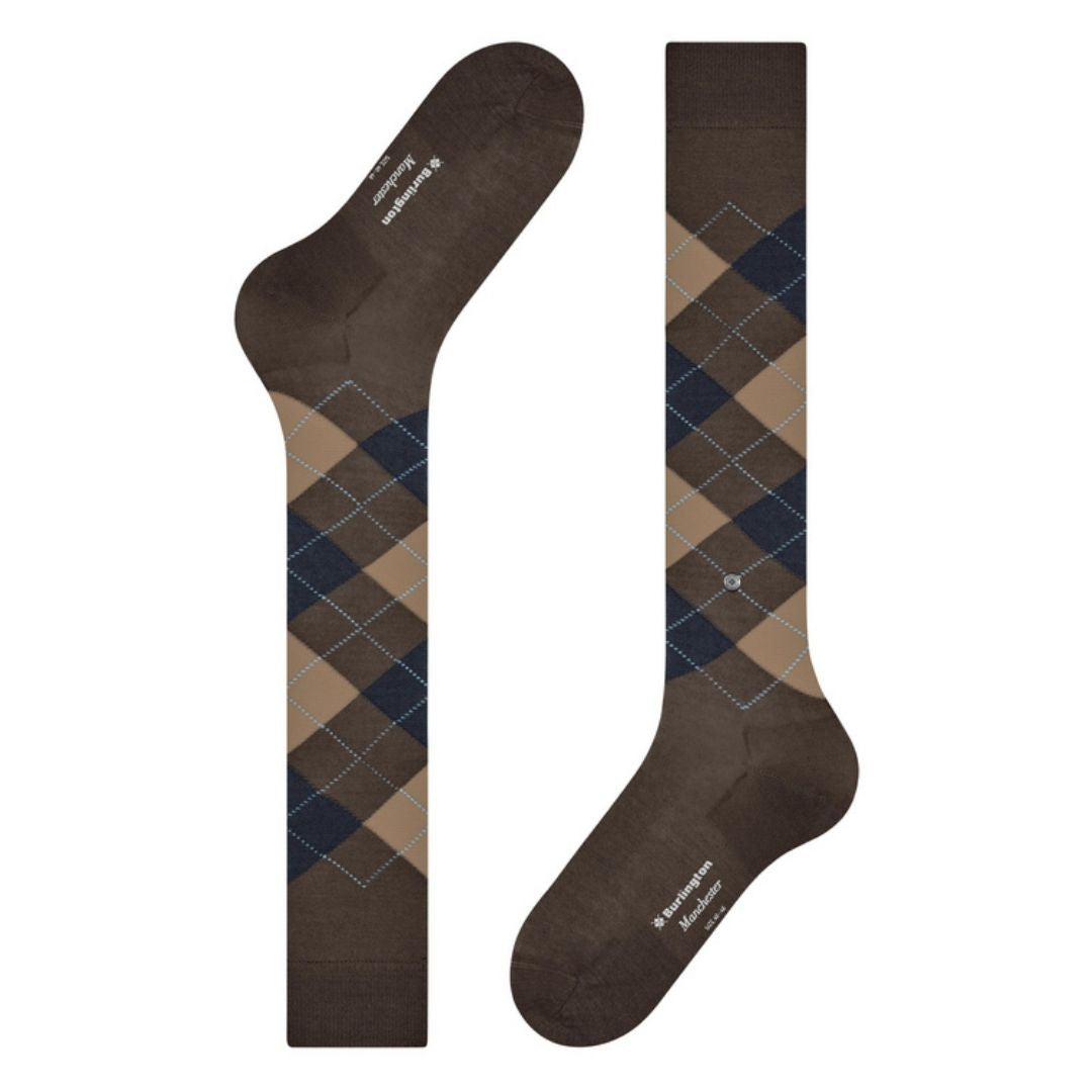 Calzini lunghi rombi Burlington Manchester