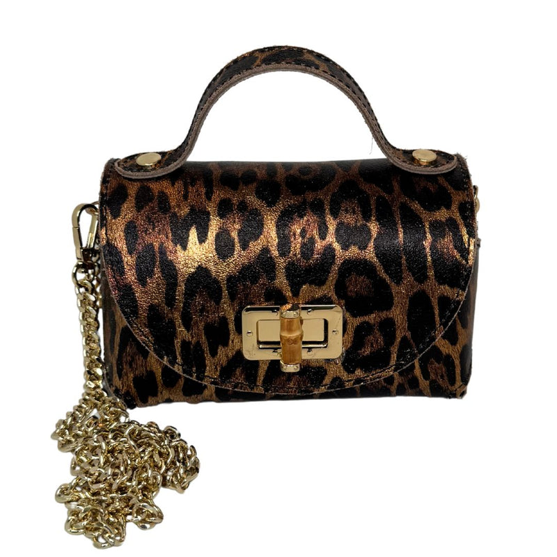 Borsa in pelle laminata