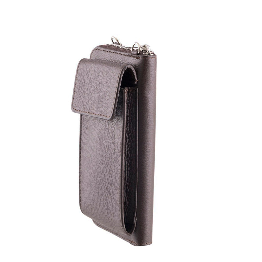 Tracolla portafoglio portacellulare in pelle