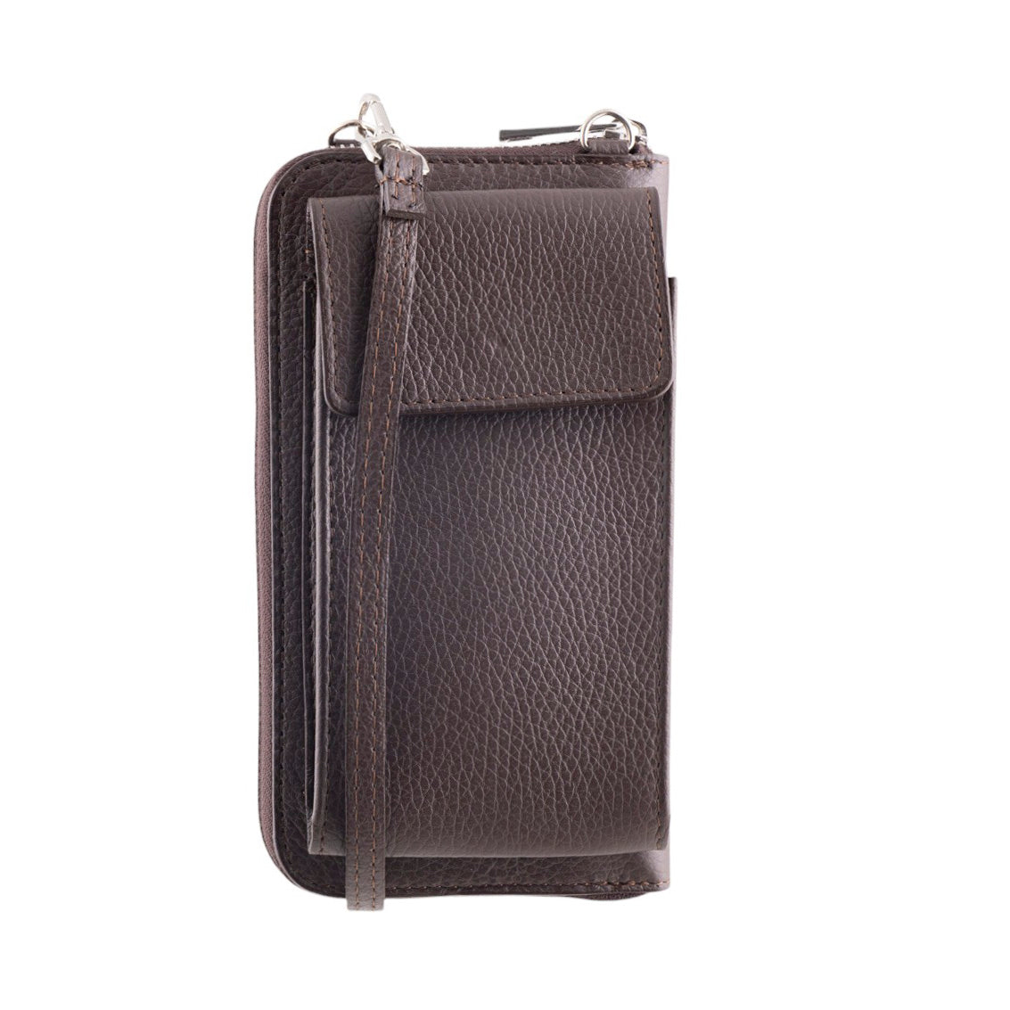 Tracolla portafoglio portacellulare in pelle