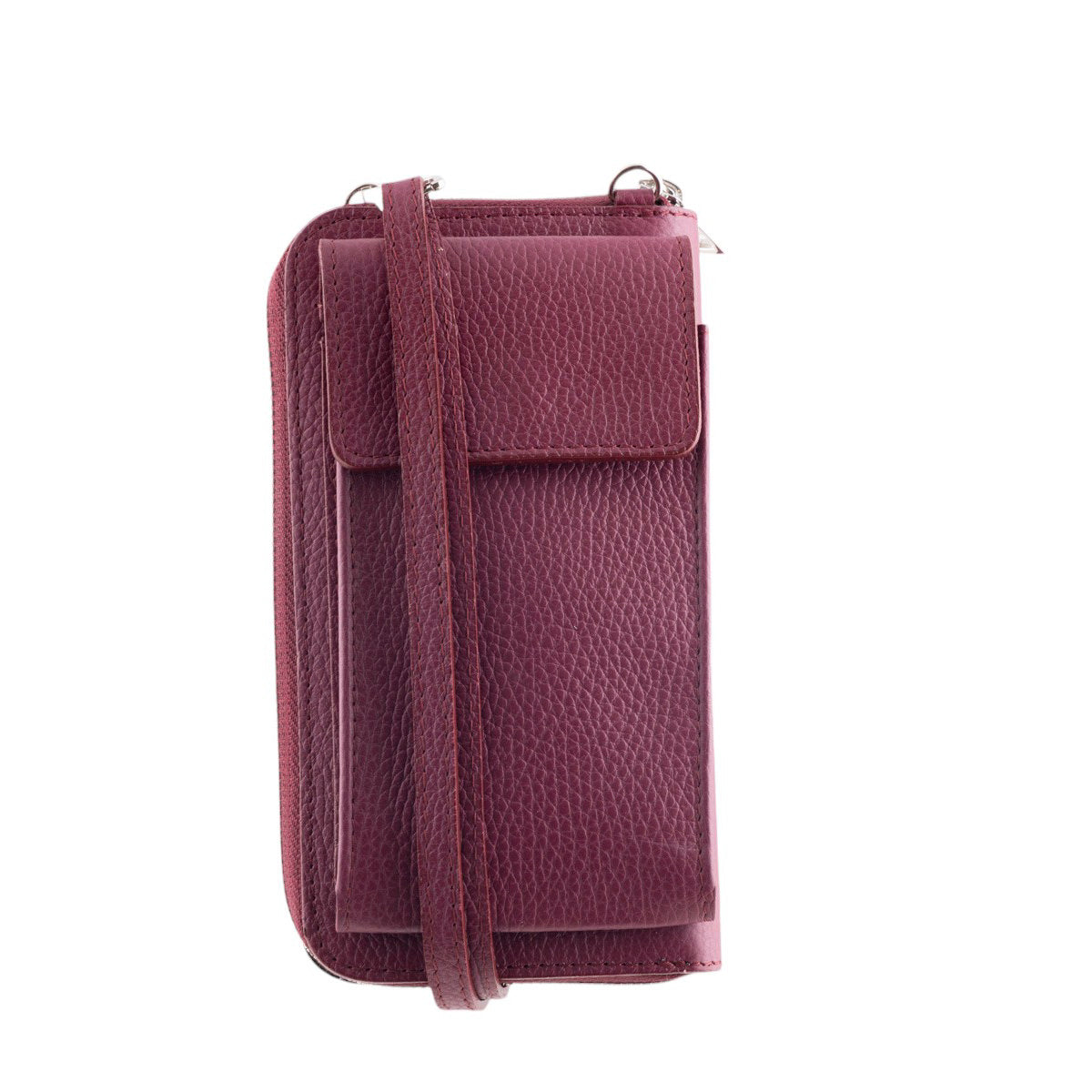 Tracolla portafoglio portacellulare in pelle