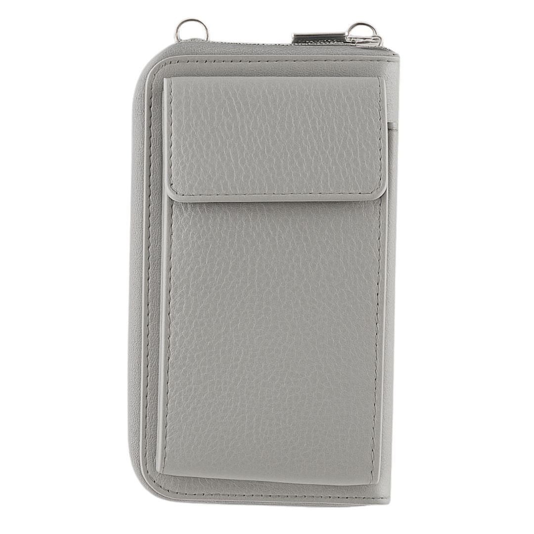 Tracolla portafoglio portacellulare in pelle