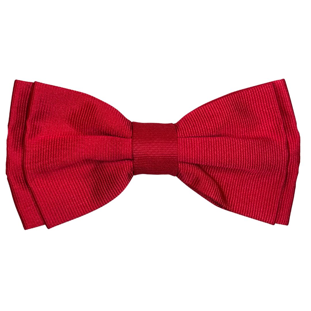 Papillon in faille di seta verticale rifinito a mano con profilo in tono