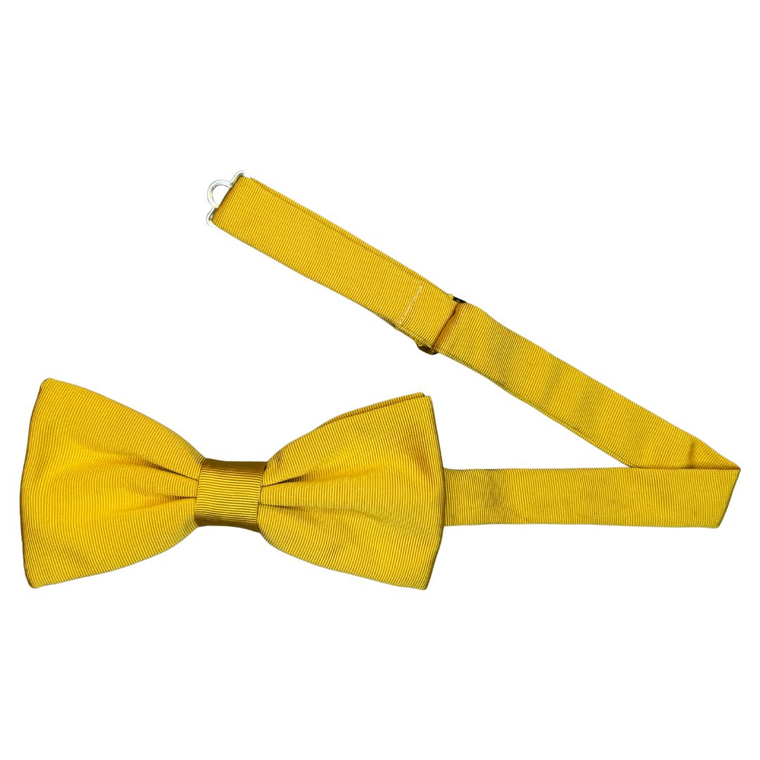 Papillon in faille di seta verticale rifinito a mano con profilo in tono