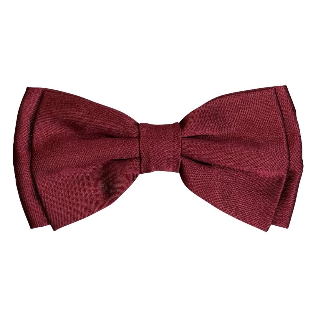 Papillon in seta di raso tinta unita