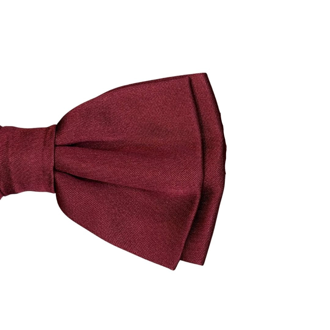 Papillon in seta di raso tinta unita