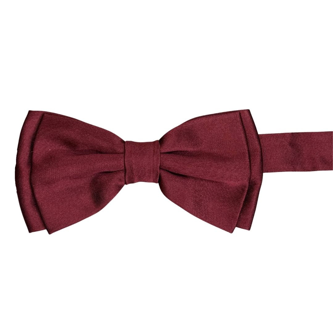 Papillon in seta di raso tinta unita