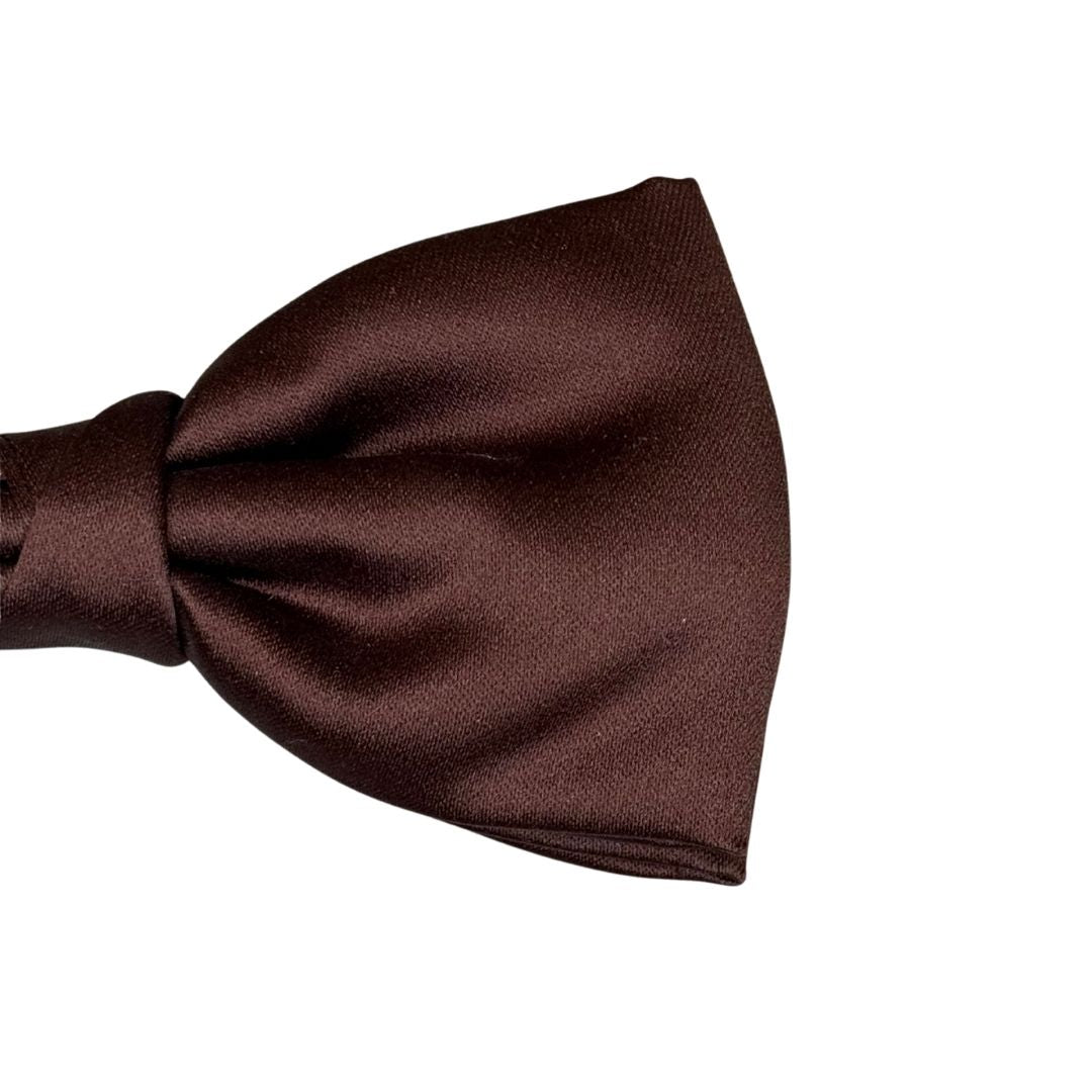 Papillon in seta di raso tinta unita