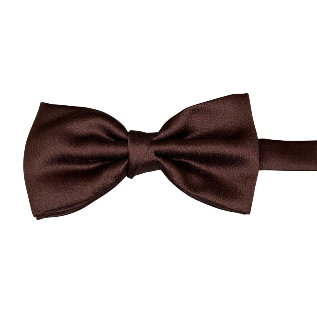 Papillon in seta di raso tinta unita