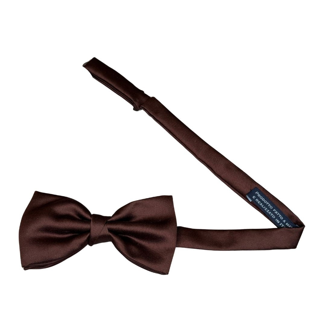 Papillon in seta di raso tinta unita