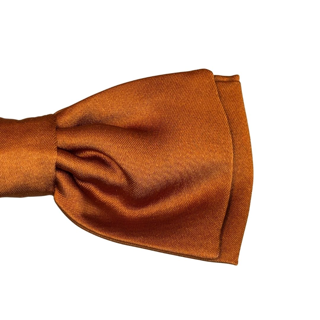 Papillon in seta di raso tinta unita