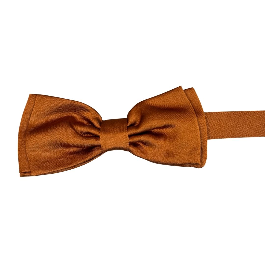 Papillon in seta di raso tinta unita