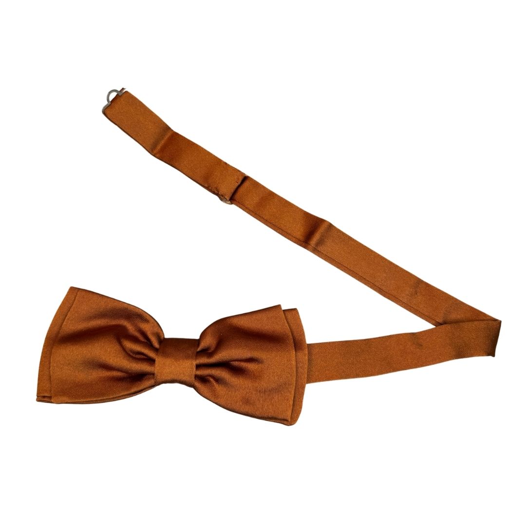 Papillon in seta di raso tinta unita