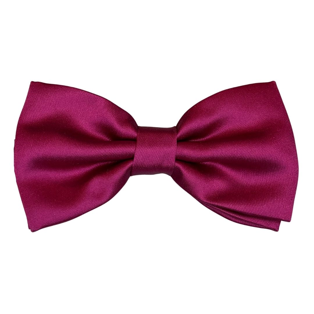 Papillon in seta di raso tinta unita