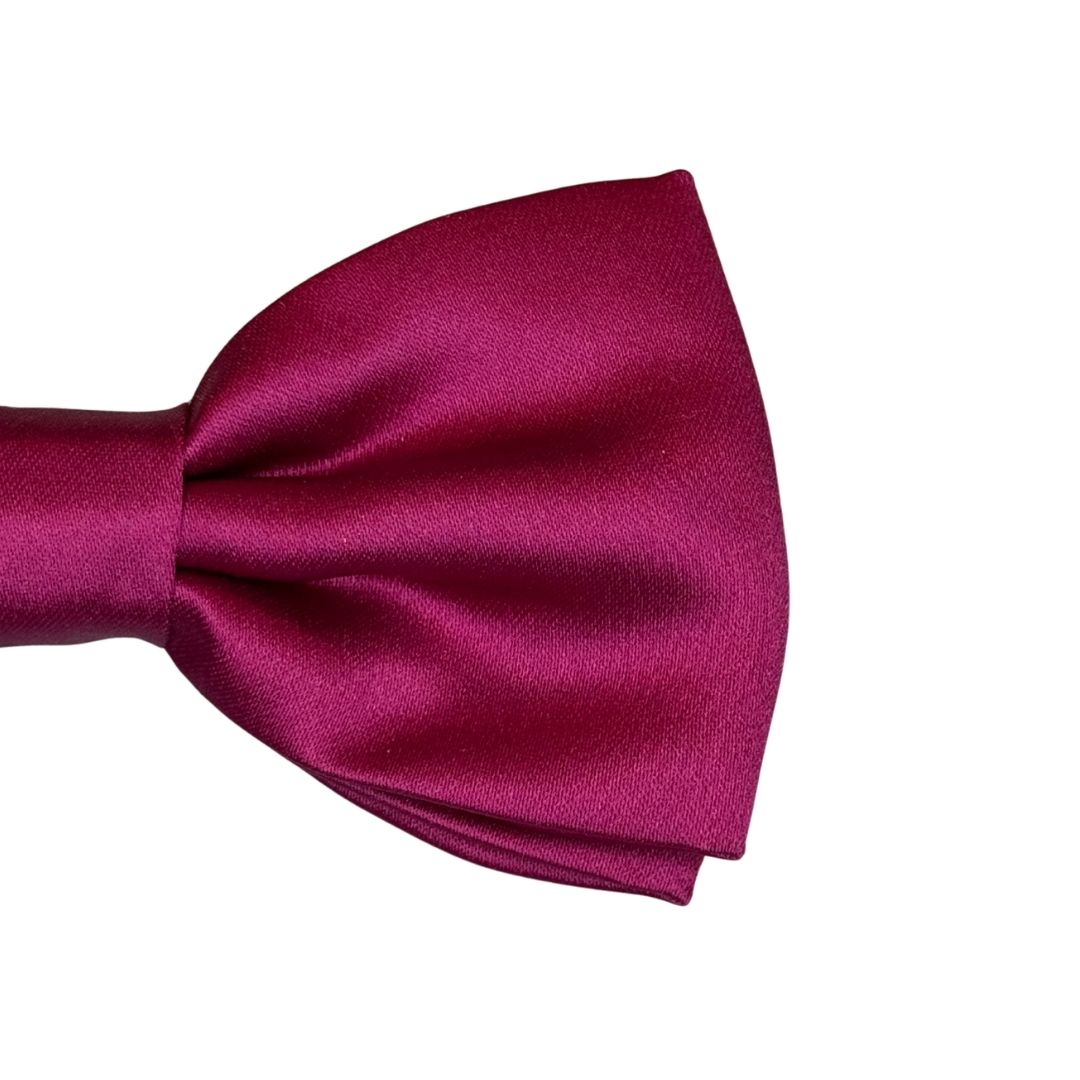 Papillon in seta di raso tinta unita