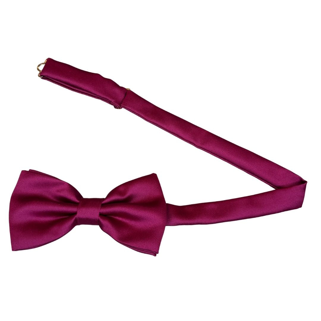 Papillon in seta di raso tinta unita