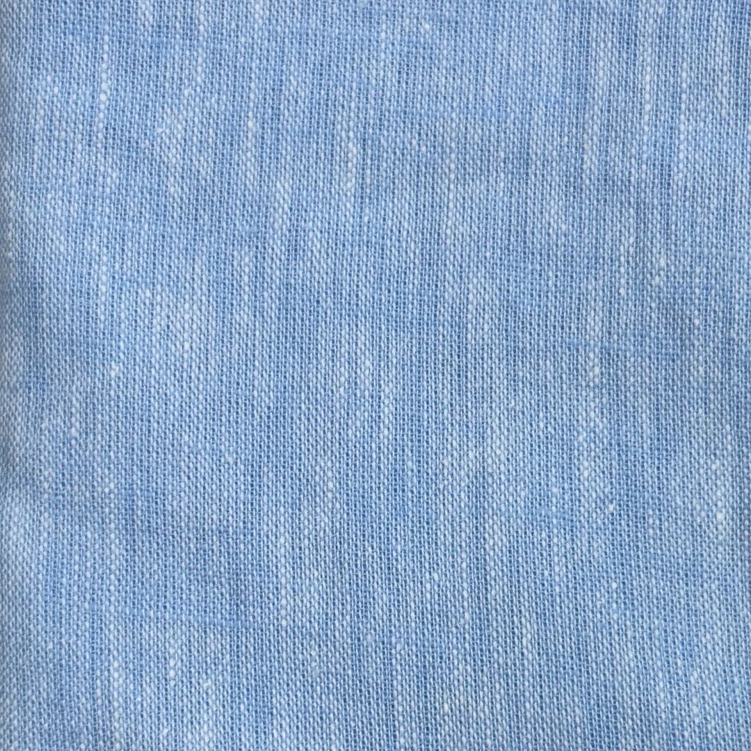 Camicia uomo classica tinta unita lino collo francese  cannole' avanti