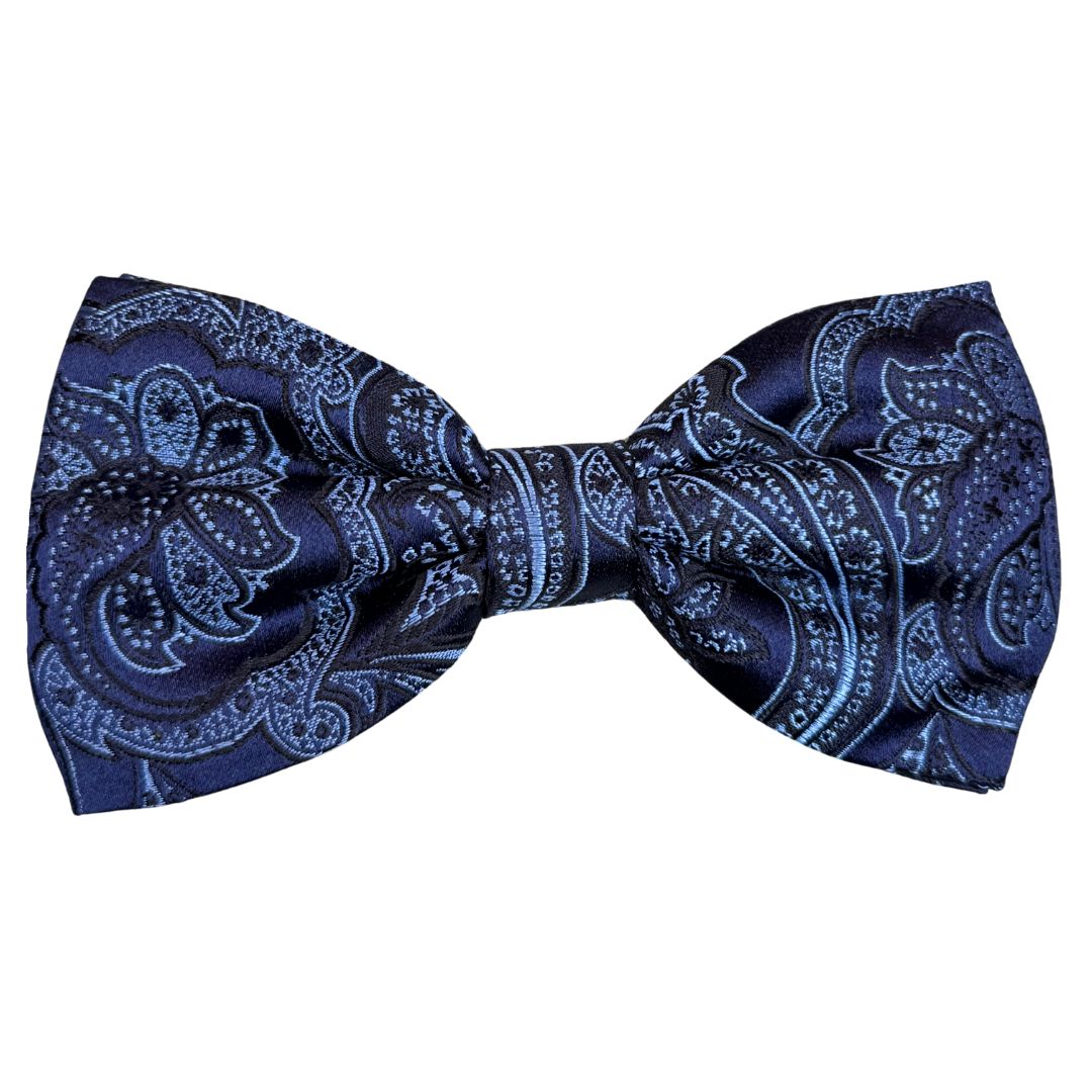 Papillon in seta fantasia cashmere annodato a mano con lavorazione sartoriale