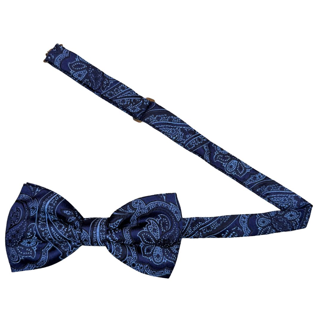 Papillon in seta fantasia cashmere annodato a mano con lavorazione sartoriale