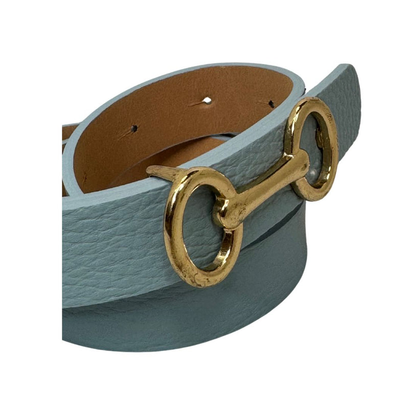 Cintura donna in pelle martellata con moschettone regolabile