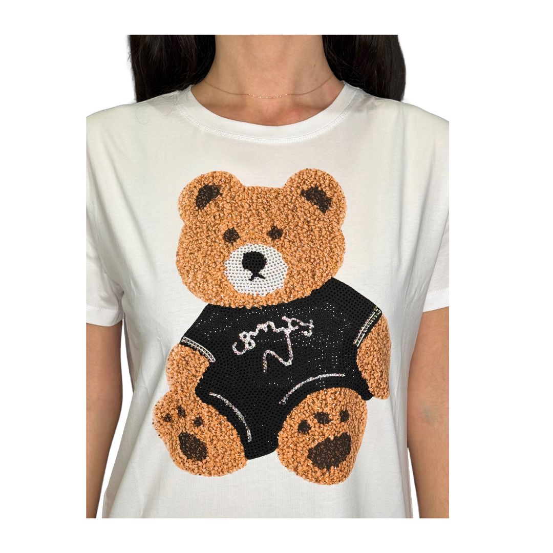 T-shirt donna con orsetto
