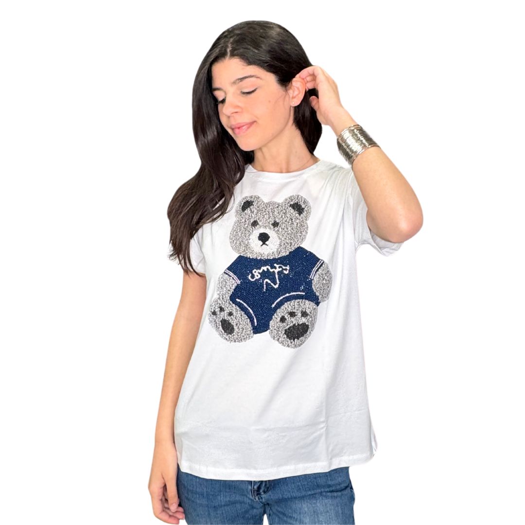 T-shirt donna con orsetto