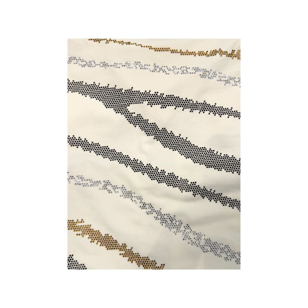 T-shirt donna manica corta con strass