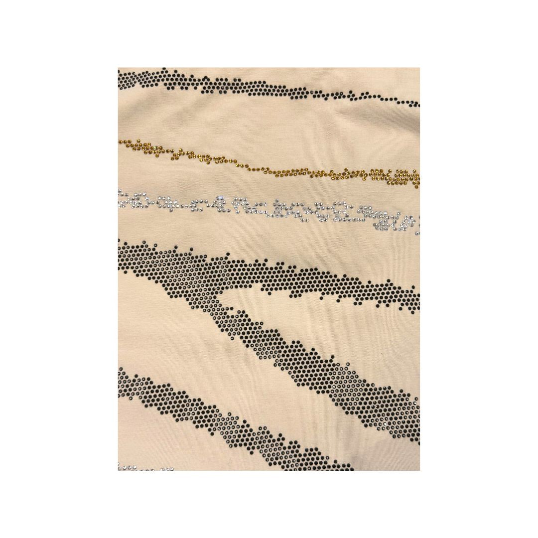 T-shirt donna manica corta con strass