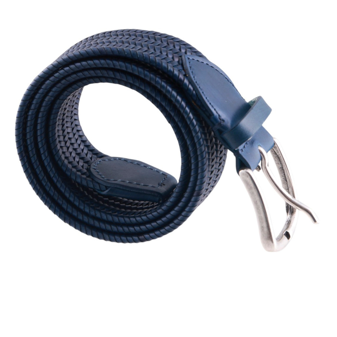 Cintura Uomo Intrecciata e Elasticizzata in Cuoio Rigenerato