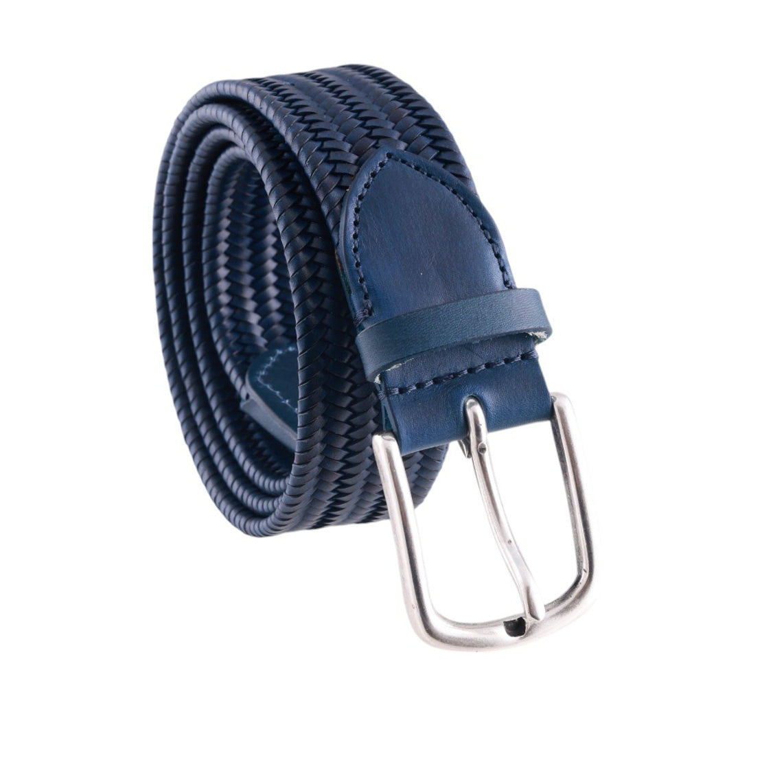 Cintura Uomo Intrecciata e Elasticizzata in Cuoio Rigenerato