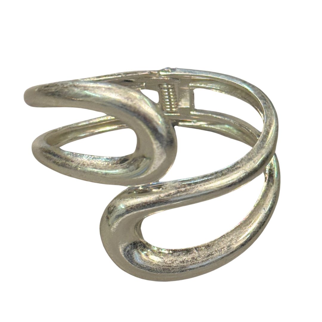 Bracciale donna rigido chiusura molla asimmetrico