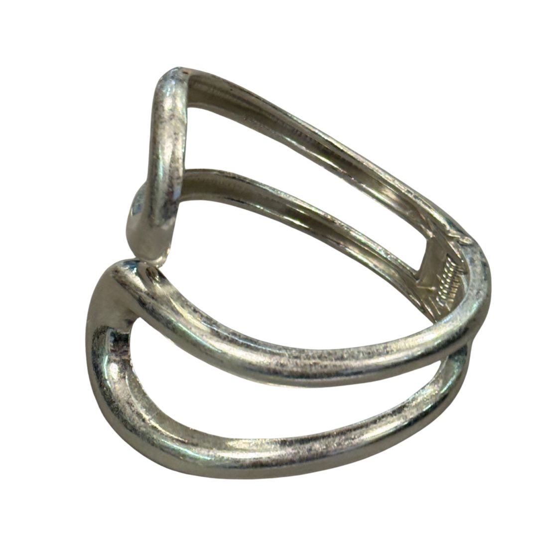 Bracciale donna rigido chiusura molla asimmetrico