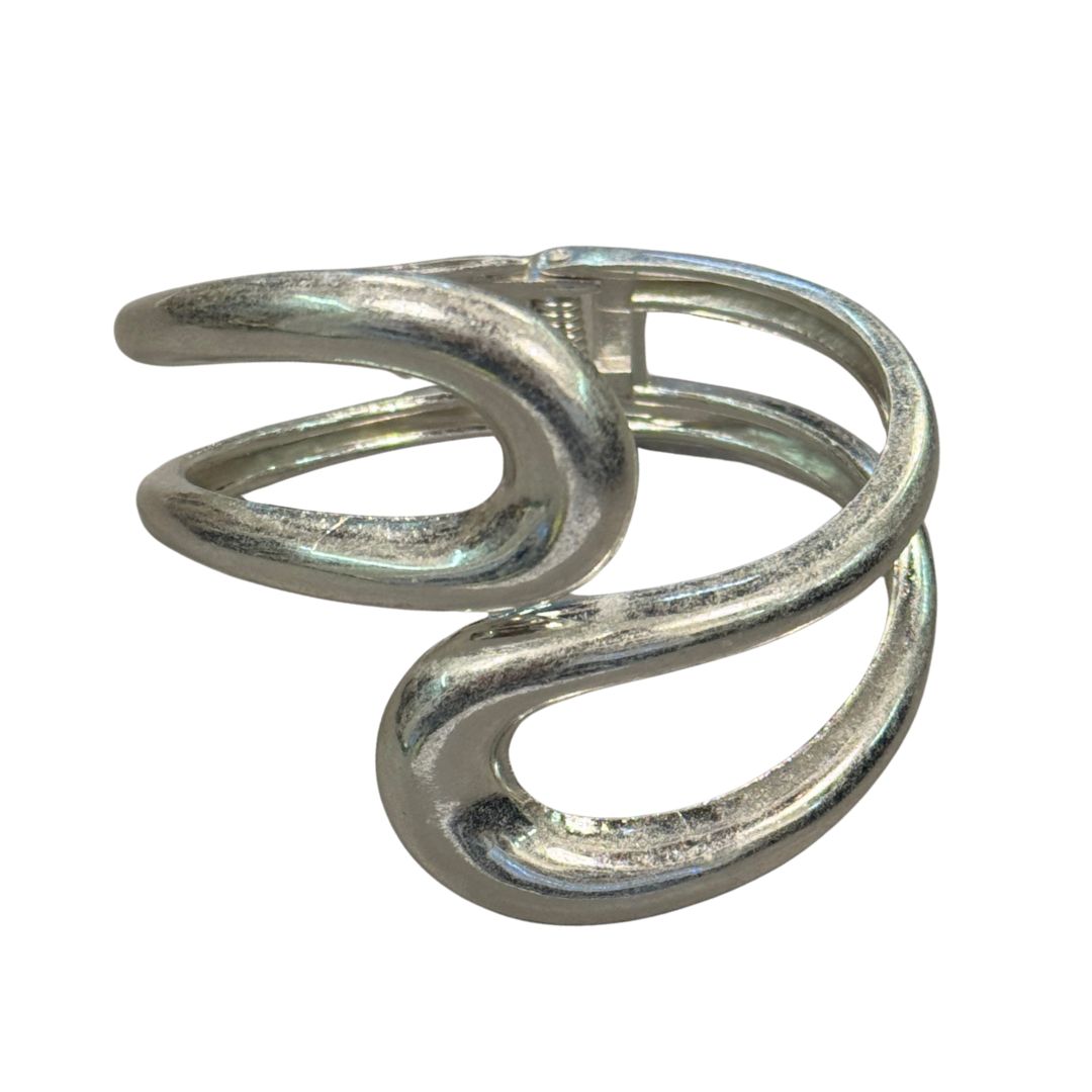 Bracciale donna rigido chiusura molla asimmetrico