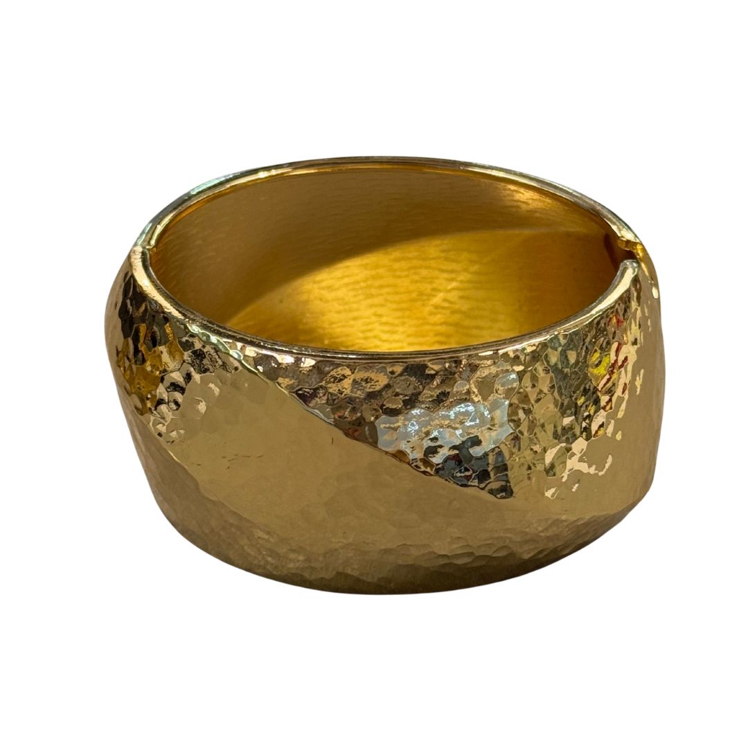 Bracciale rigido bombato martellato