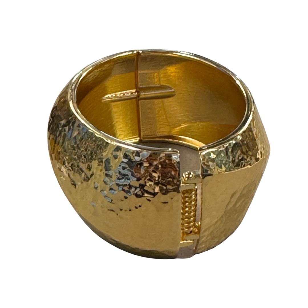 Bracciale rigido bombato martellato