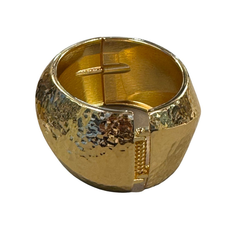 Bracciale rigido bombato martellato