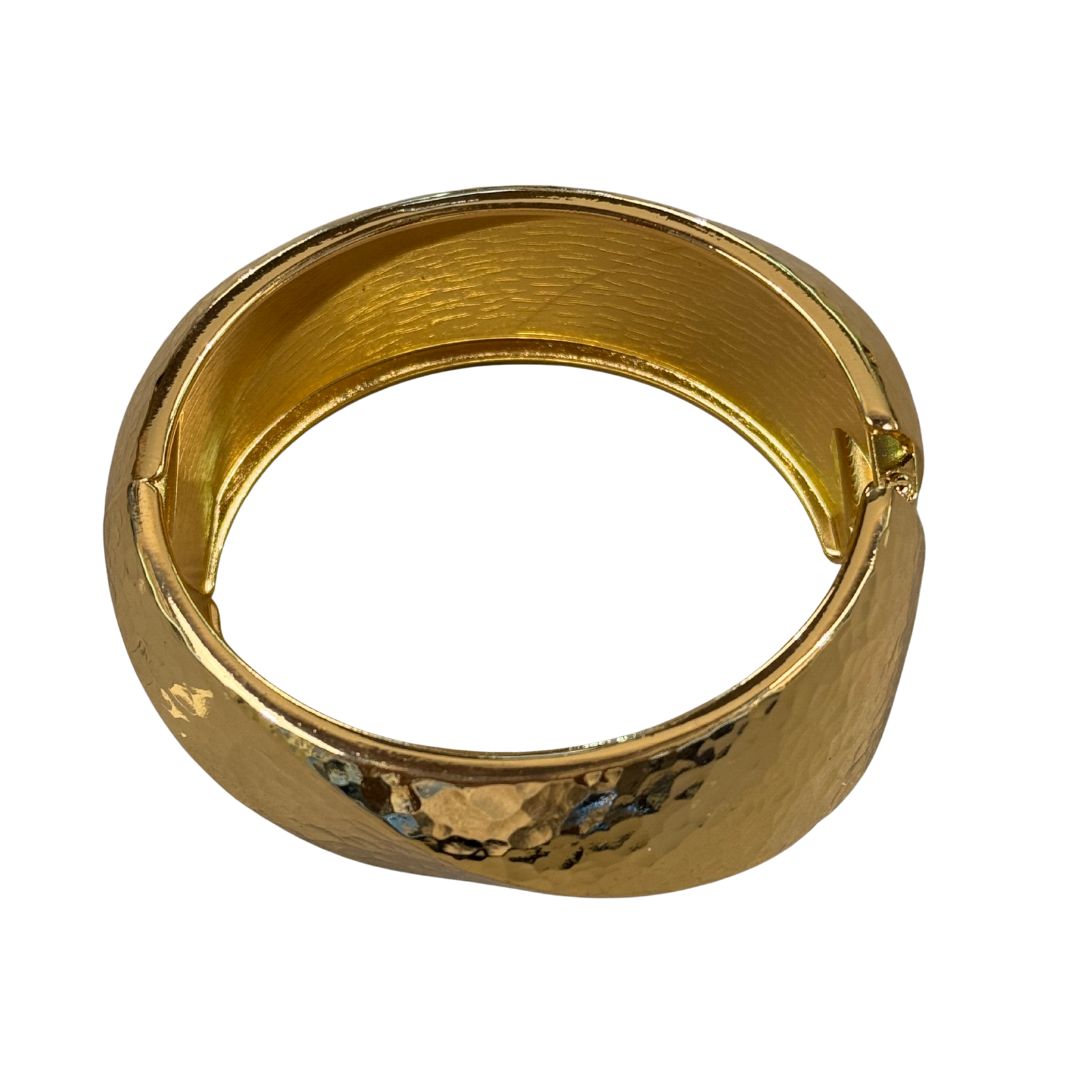 Bracciale rigido bombato martellato