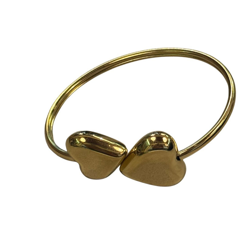 Bracciale rigido 2 cuori