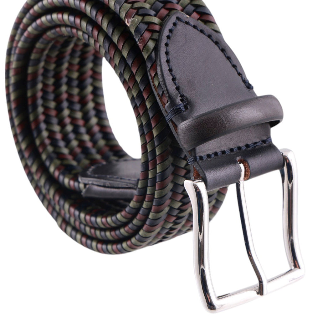 Cintura Elast Intrecci pelle