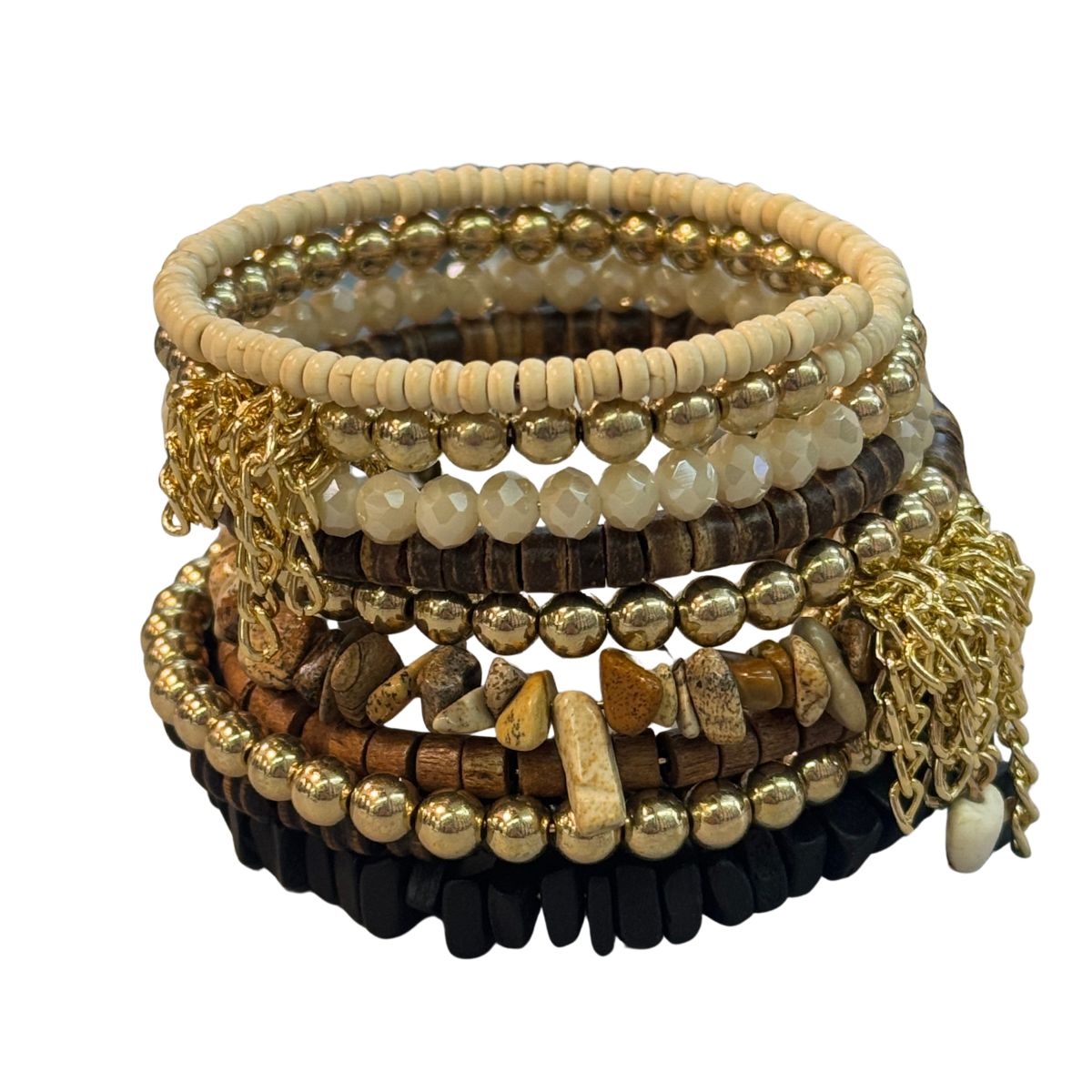 Bracciale a spirale con pietre