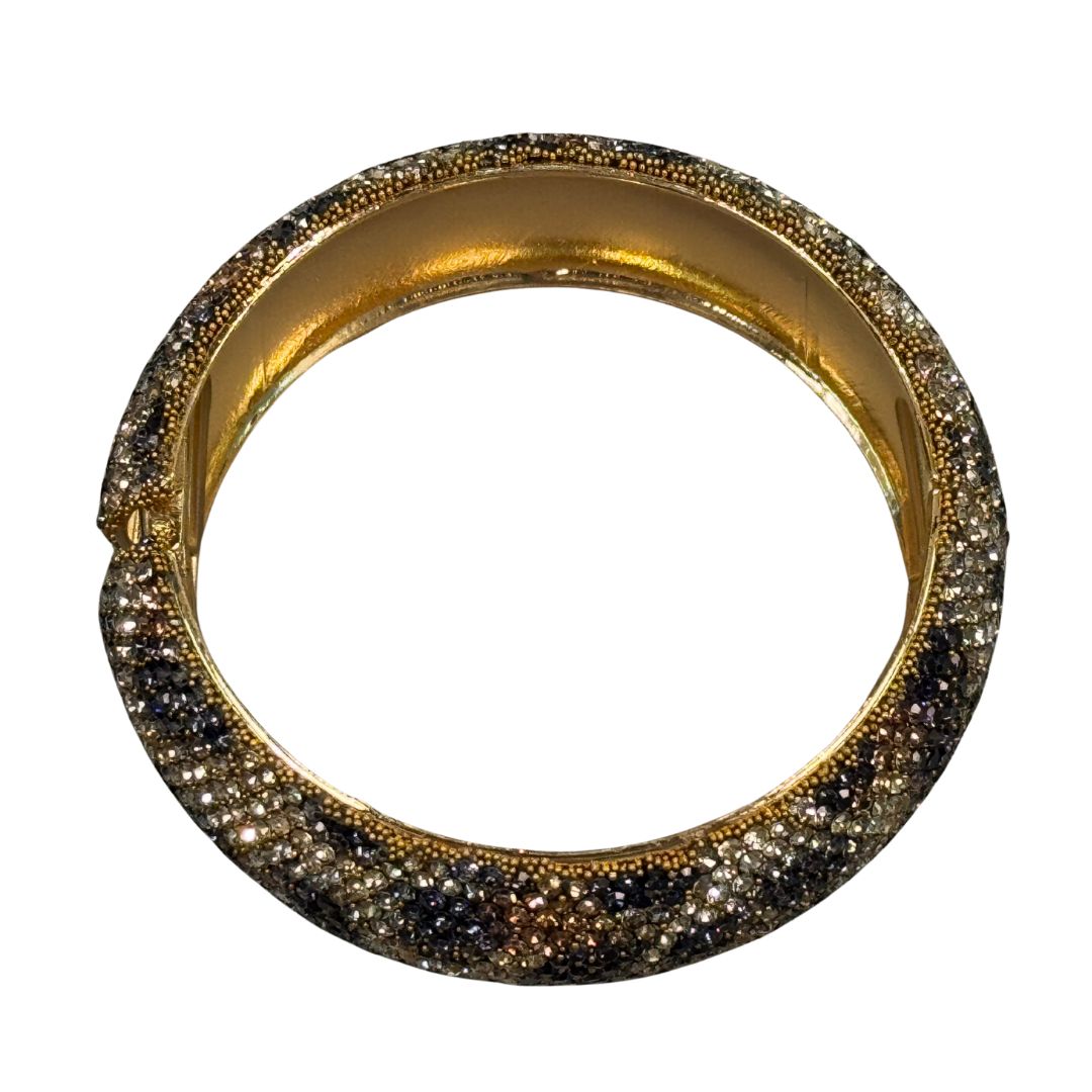 Bracciale donna rigido chiusura a molla con strass