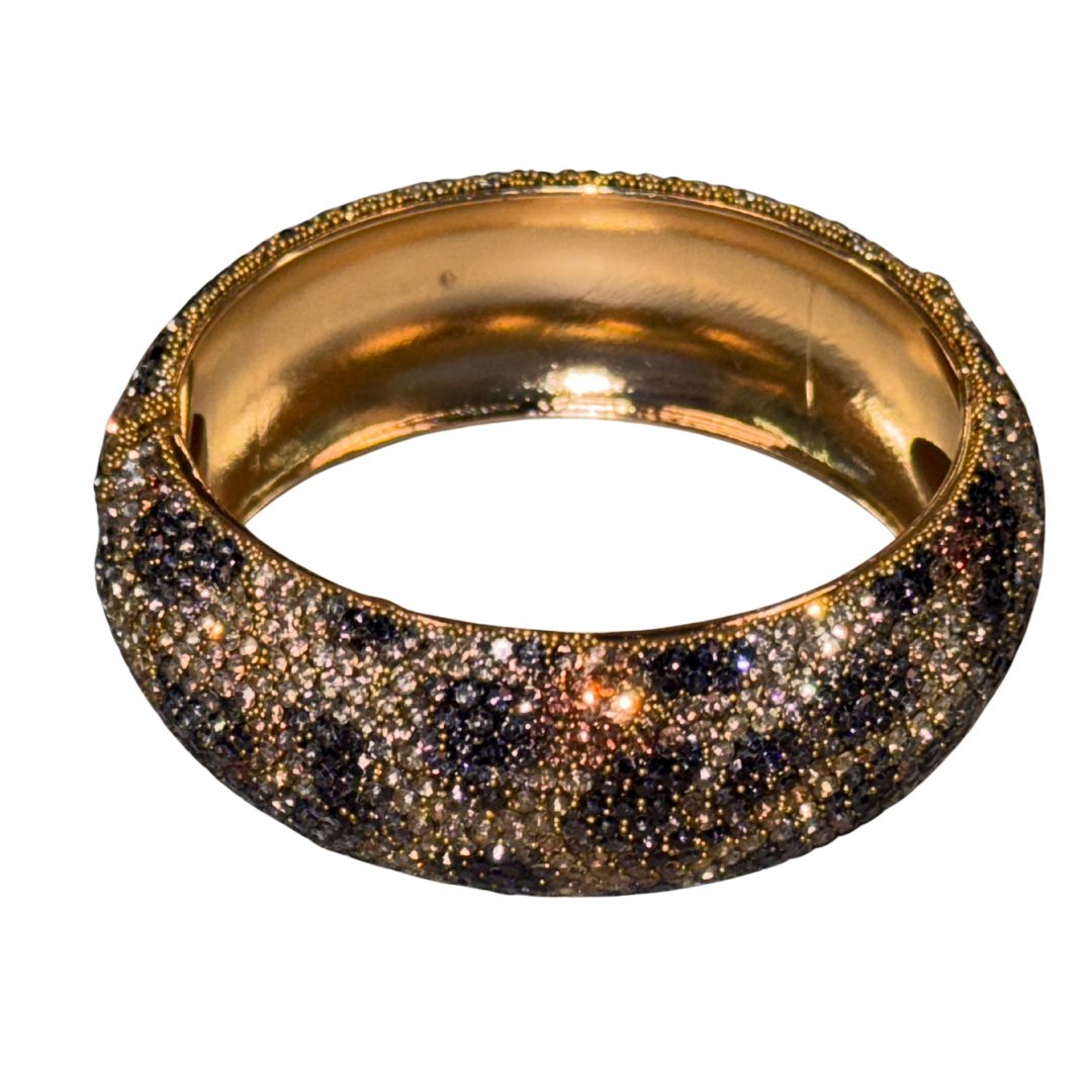 Bracciale donna rigido chiusura a molla con strass