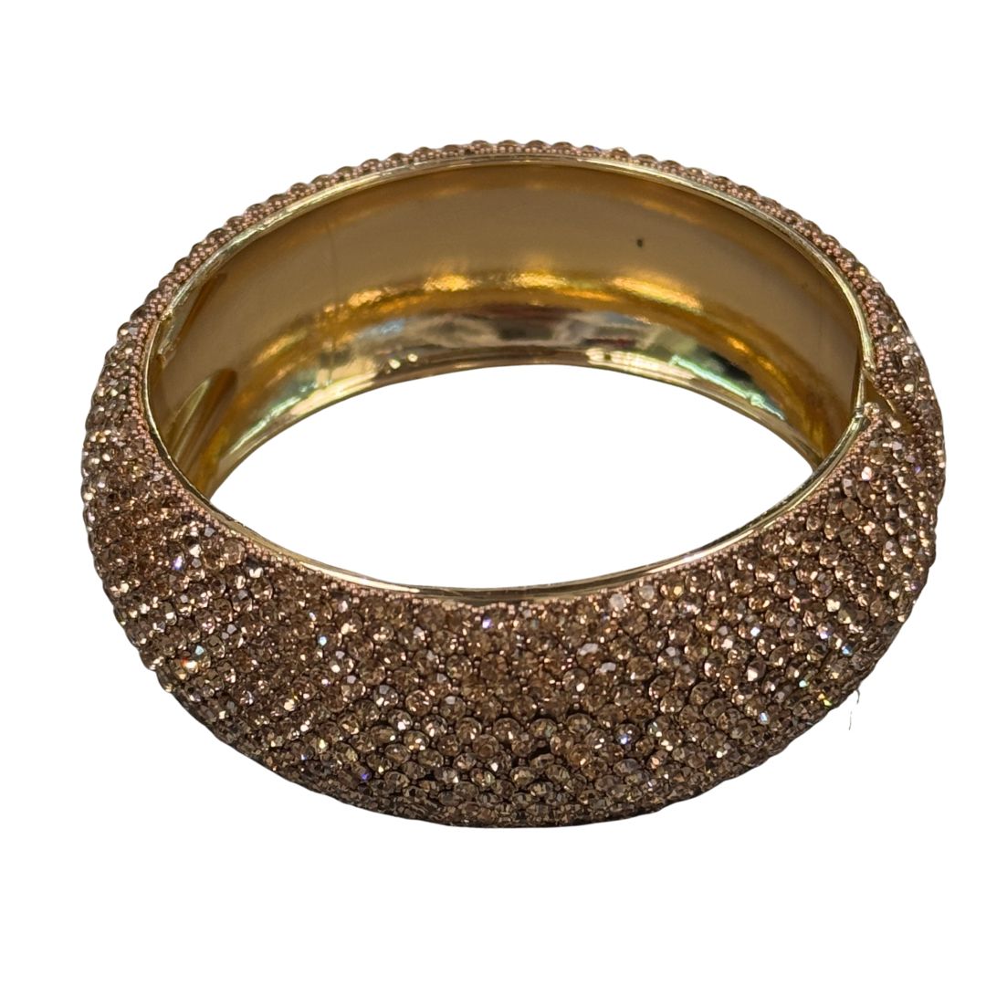 Bracciale donna rigido chiusura a molla con strass