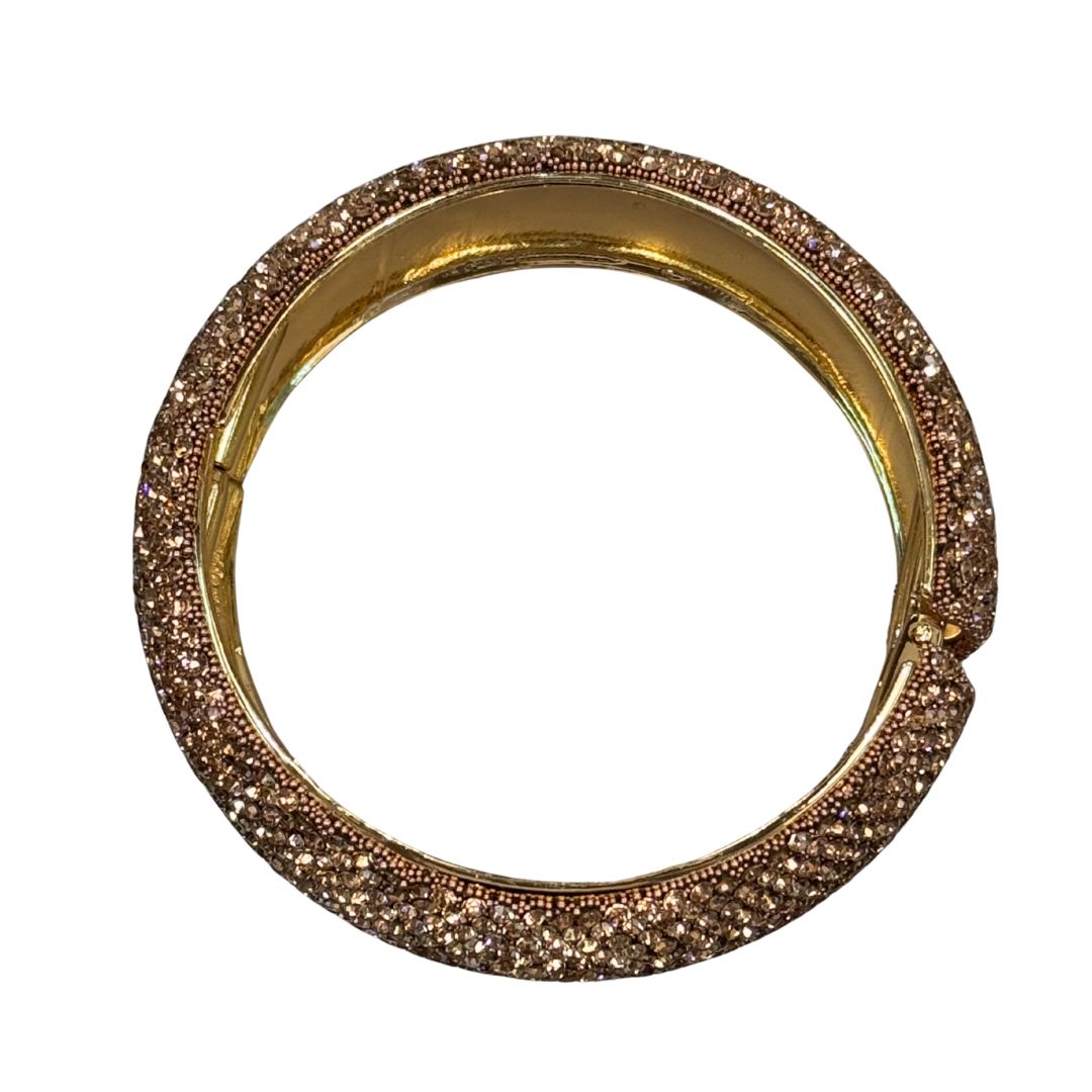 Bracciale donna rigido chiusura a molla con strass