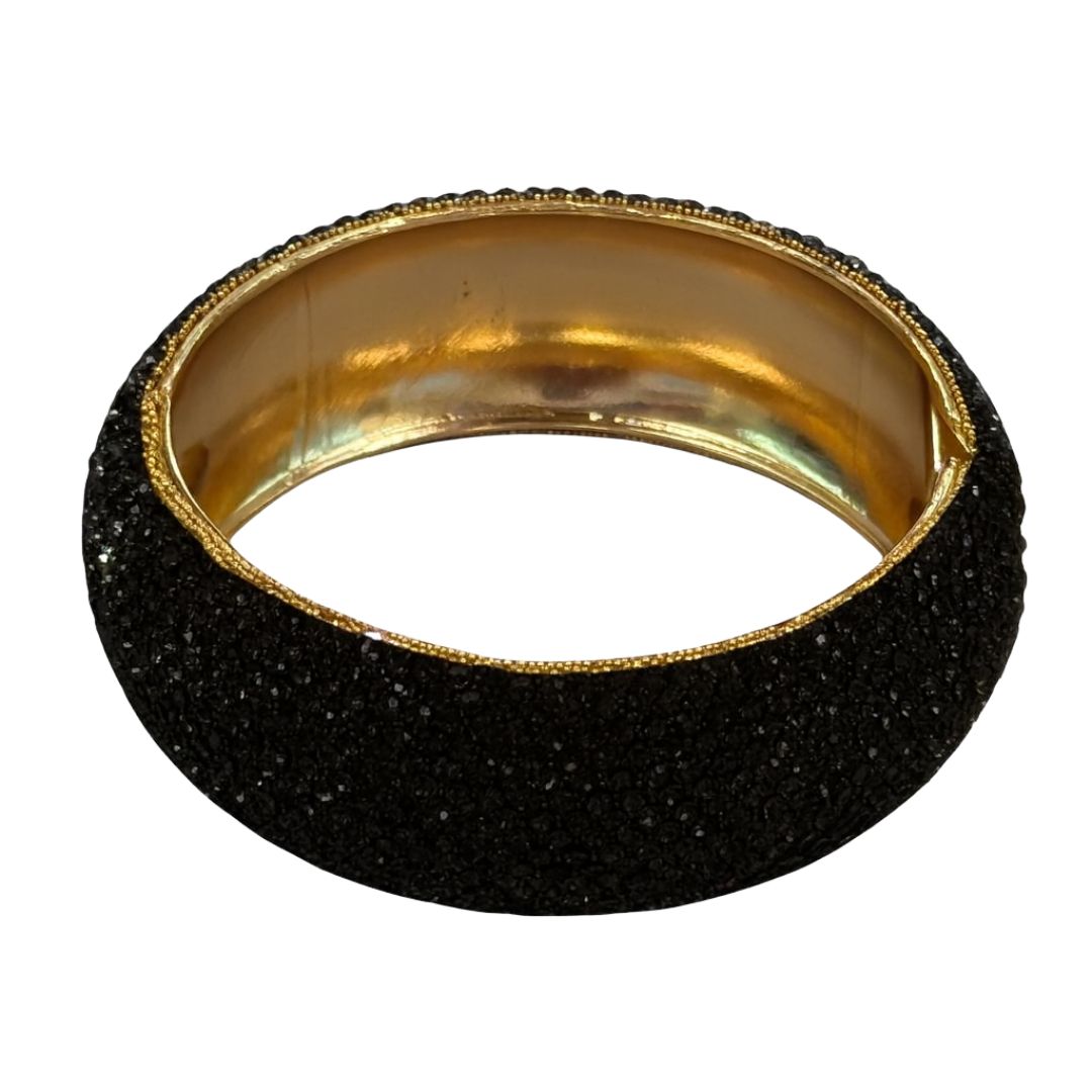 Bracciale donna rigido chiusura a molla con strass